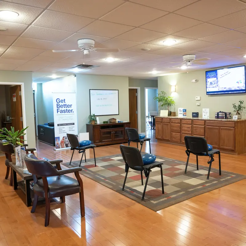The waiting room at Power of Life Health Center in Rocky River